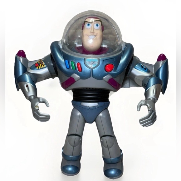 Pixar Other - TOY STORY 1999 BUZZ LIGHTYEAR 12" DISNEY PIXAR ACTION FIGURE BLUE GRAY Working